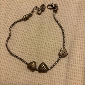 Brighton 3 Heart Silver Bracelet